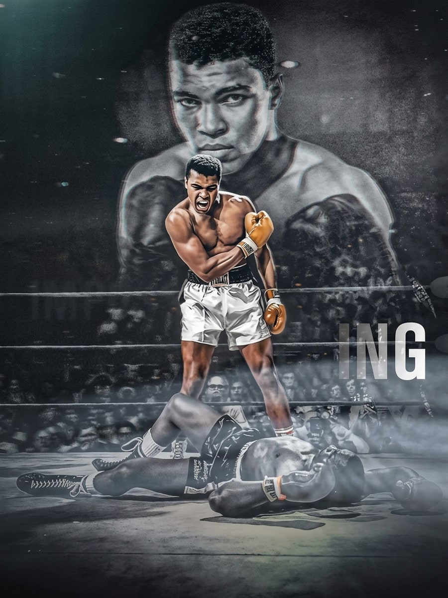 Muhammed Ali Lenticular Poster - Orta görünüm